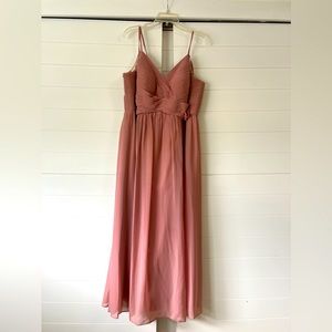 Azazie blush bridesmaid dress